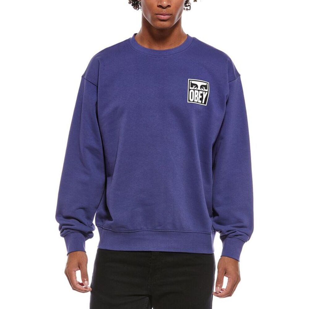 Obey Mens  Crewneck Sweatshirt, Blue